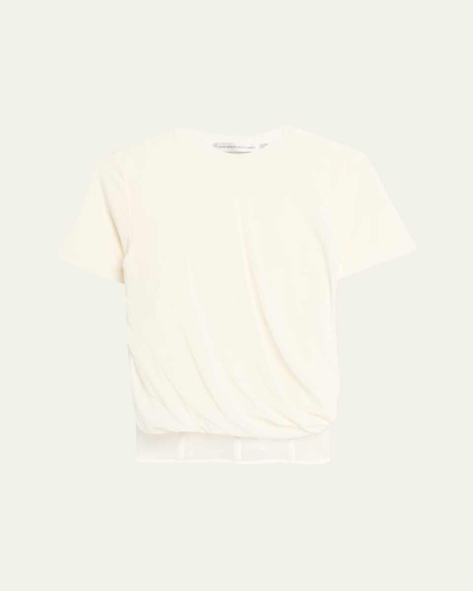 Coiled Jersey Corset Tee